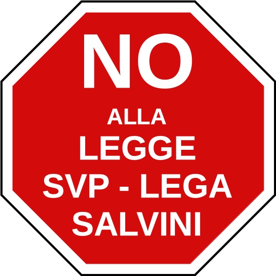 NO ALLA LEGGE SVP - LEGA SALVINI