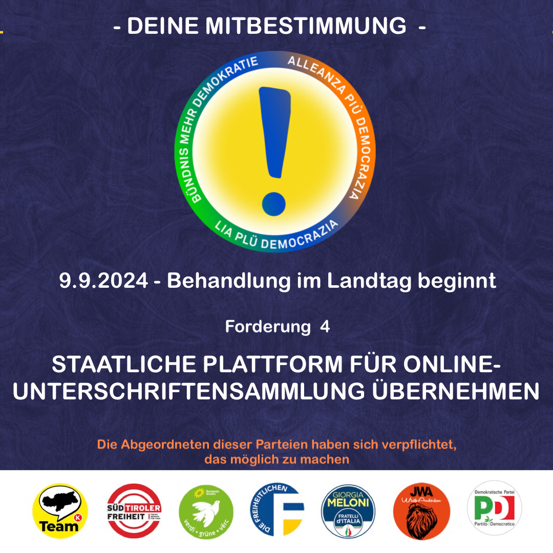 Online-Unterschriftensammlung einführen