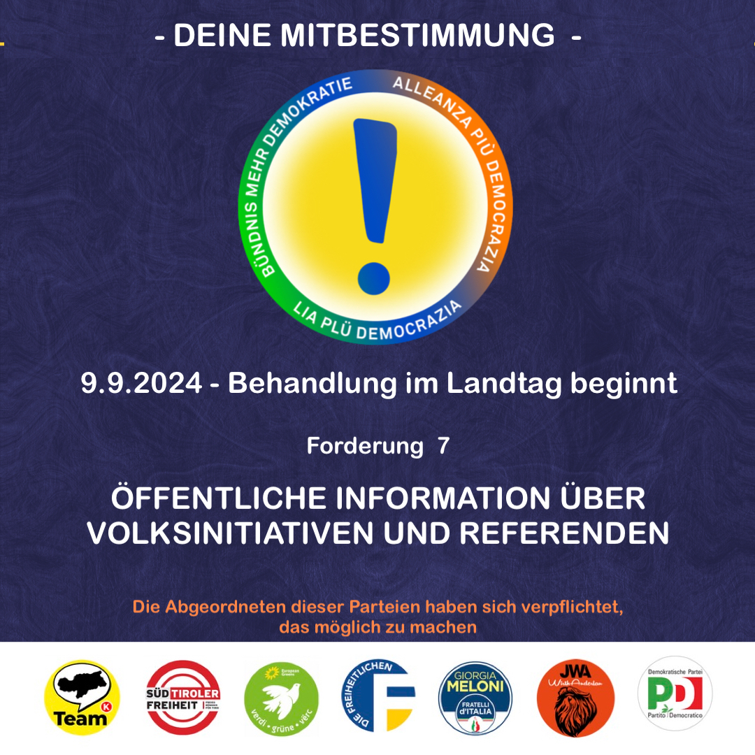 institutionelle Information über direktdemokratische Initiativen